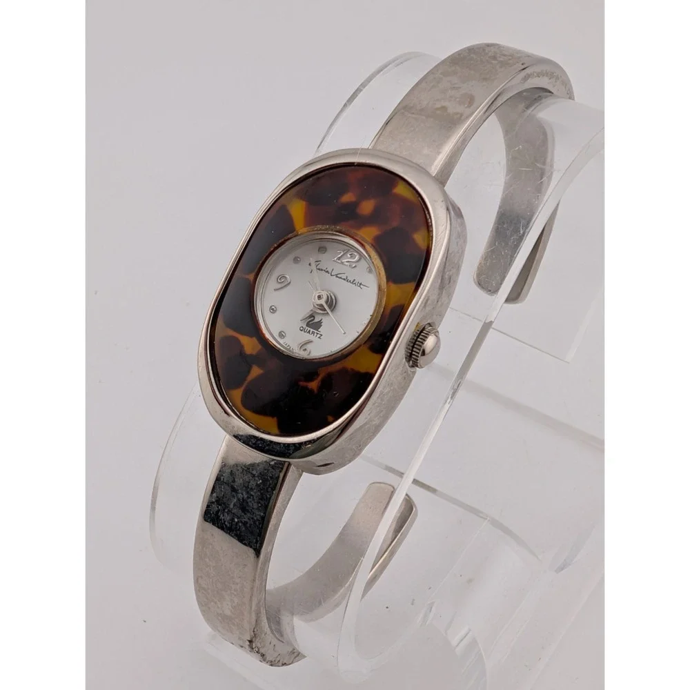Gloria Vanderbilt Watch Women 20mm Case Crystal Accents Tortoiseshell- Working